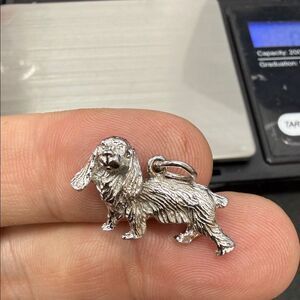 Sterling Silver 925 3D Dog Charm Pendant